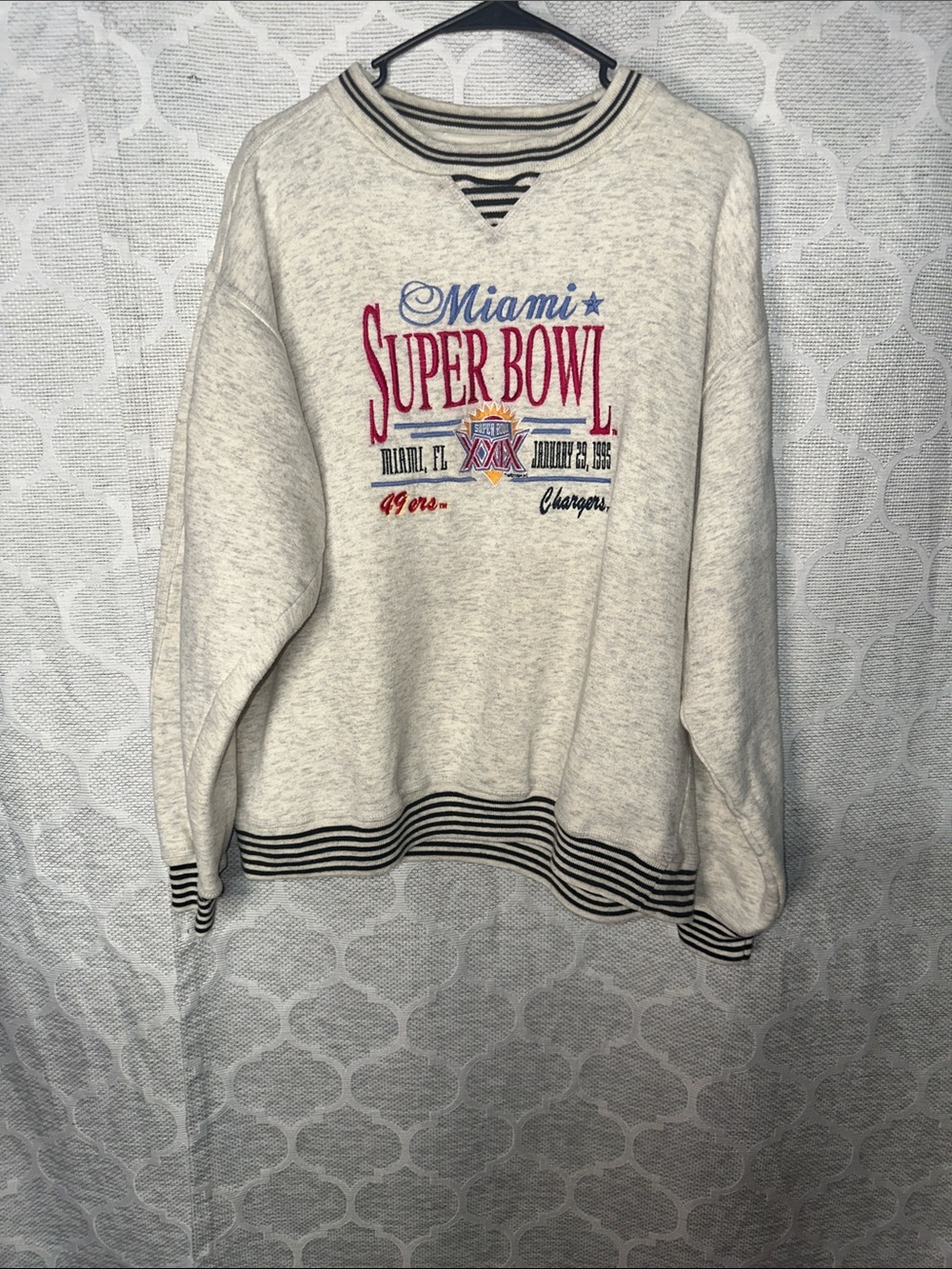 Vintage 1995 Logo Athletic Super Bowl XXIX Sweatshirt Men's XL Miami 49ers